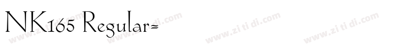 NK165 Regular字体转换